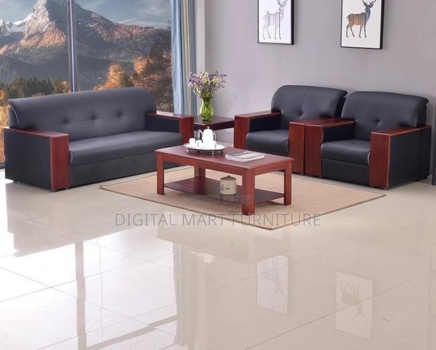 Office Chair: Black Boardroom Leather Sofa - thumbnail 11