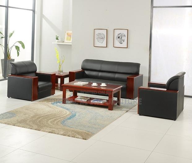 Office Chair: Black Boardroom Leather Sofa - thumbnail 13