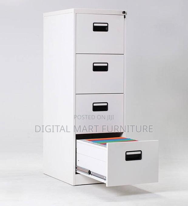 Office Cabinet: White 4 Drawer Home File Rack Cabinet - thumbnail 3