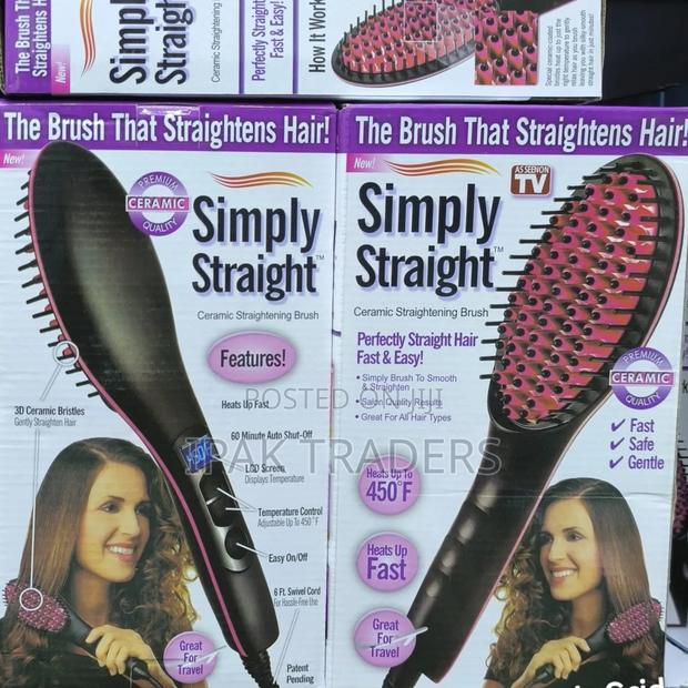 Simply Straight Electric Hair Straightening Brush Comb Hot Air
