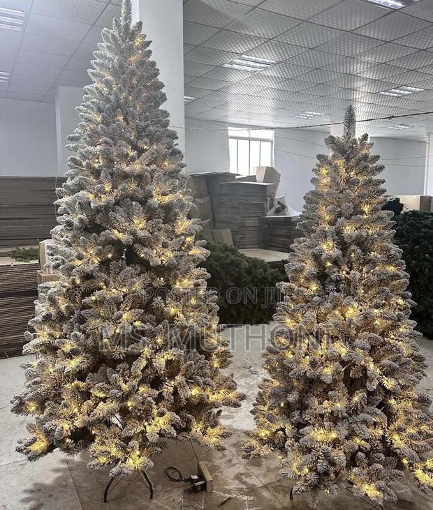 6ft / 7 Ft Pre-Lit Snow Flaked Christmas Tree* - main view