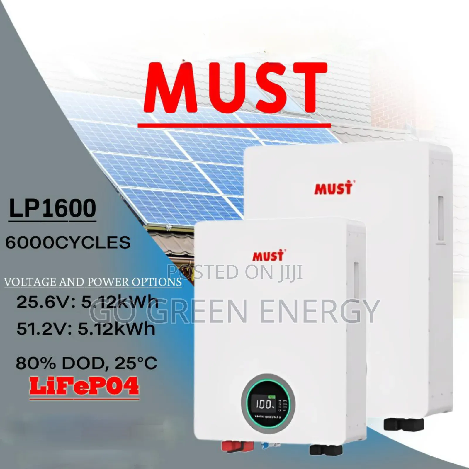 5.12kwh Must Lithium Battery