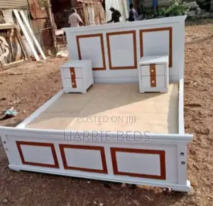 Modern New Bed With Side Bed Drawers on Offer