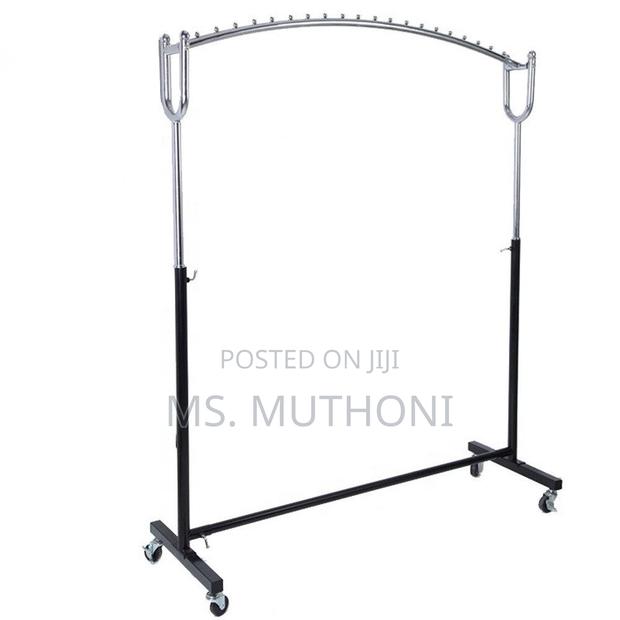 Premium Arched Clothing Rack With 360° Wheels for Easy Movement. - thumbnail 2