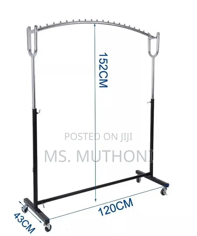 Premium Arched Clothing Rack With 360° Wheels for Easy Movement.