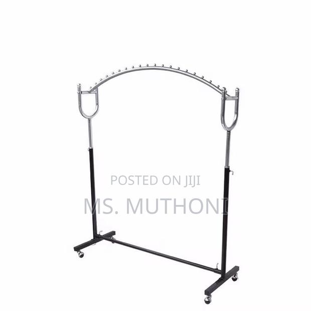 Premium Arched Clothing Rack With 360° Wheels for Easy Movement. - thumbnail 3