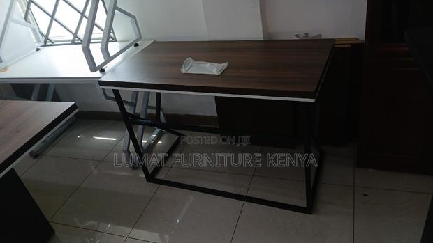 Elegant Natural Wood Finish Office Table