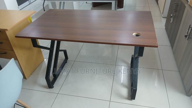 Elegant Natural Wood Finish Office Table - thumbnail 2