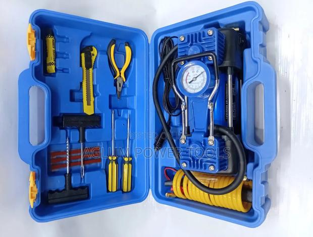 Two Cylinder Air Compressor 150psi Blue in Color