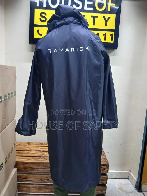 Navy Blue Double Stitch Rain Coats - thumbnail 2