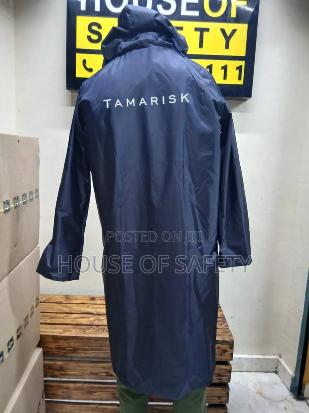 Navy Blue Double Stitch Rain Coats - thumbnail 3