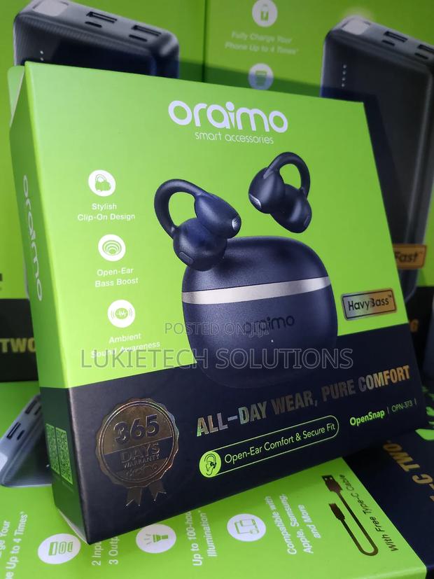 Oraimo Earbuds Stylish Clip on Design for Comfortability - main view