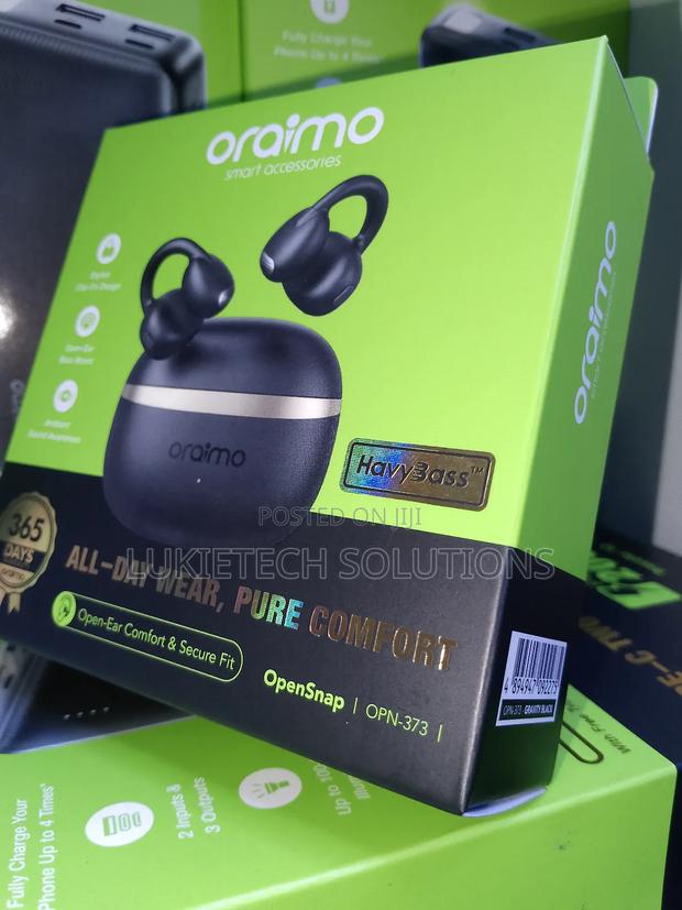 Oraimo Earbuds Stylish Clip on Design for Comfortability - thumbnail 2