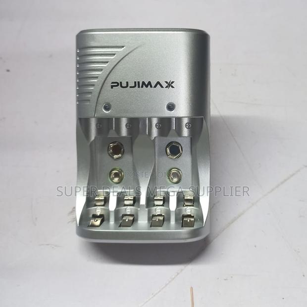 Pujimax Smart Charger 4 Slots for Aa Aaa 9v Rechargeable Batteries