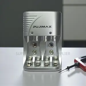 Pujimax Rechargeable Battery Charger for Aa Aaa and 9v Battery Types
