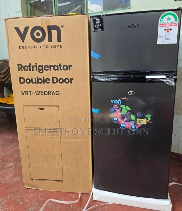 125l Von Double Door Fridge