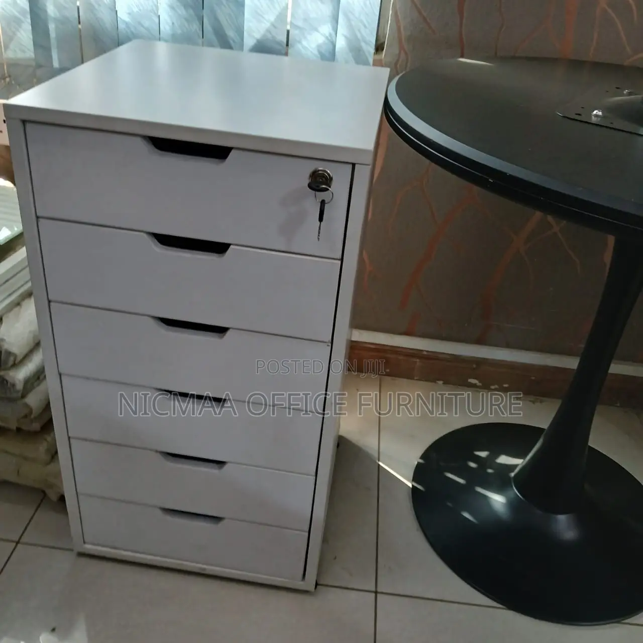 Top Drawer Lockable Secure 6-Drawer Wooden Cabinet