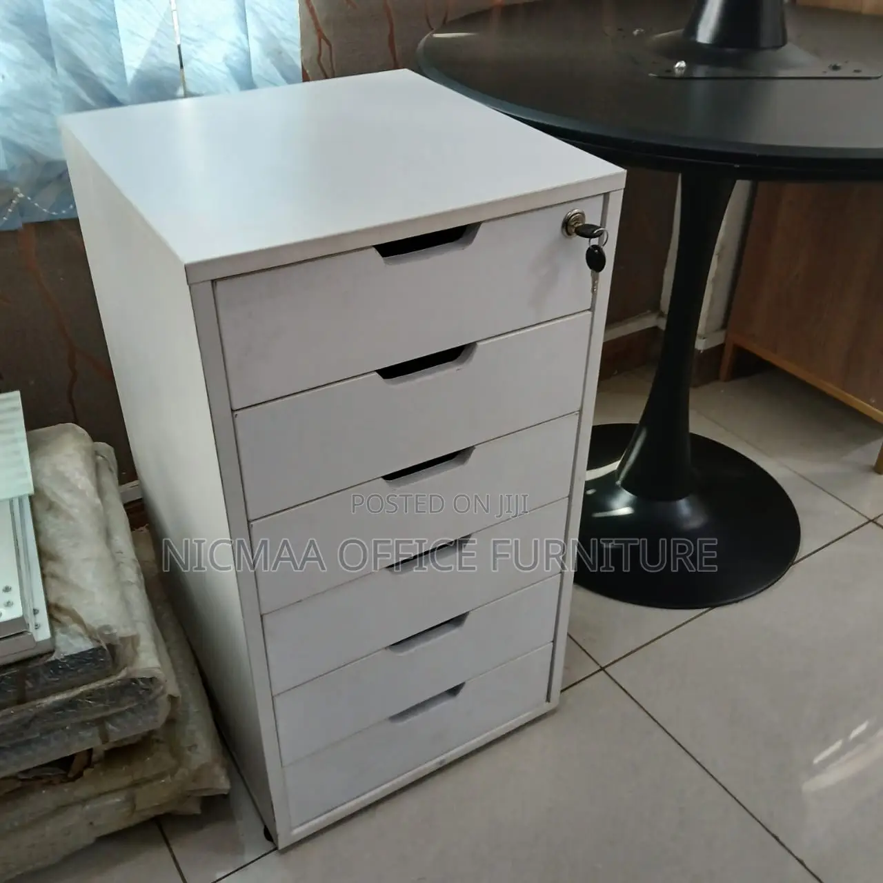 Top Drawer Lockable Secure 6-Drawer Wooden Cabinet