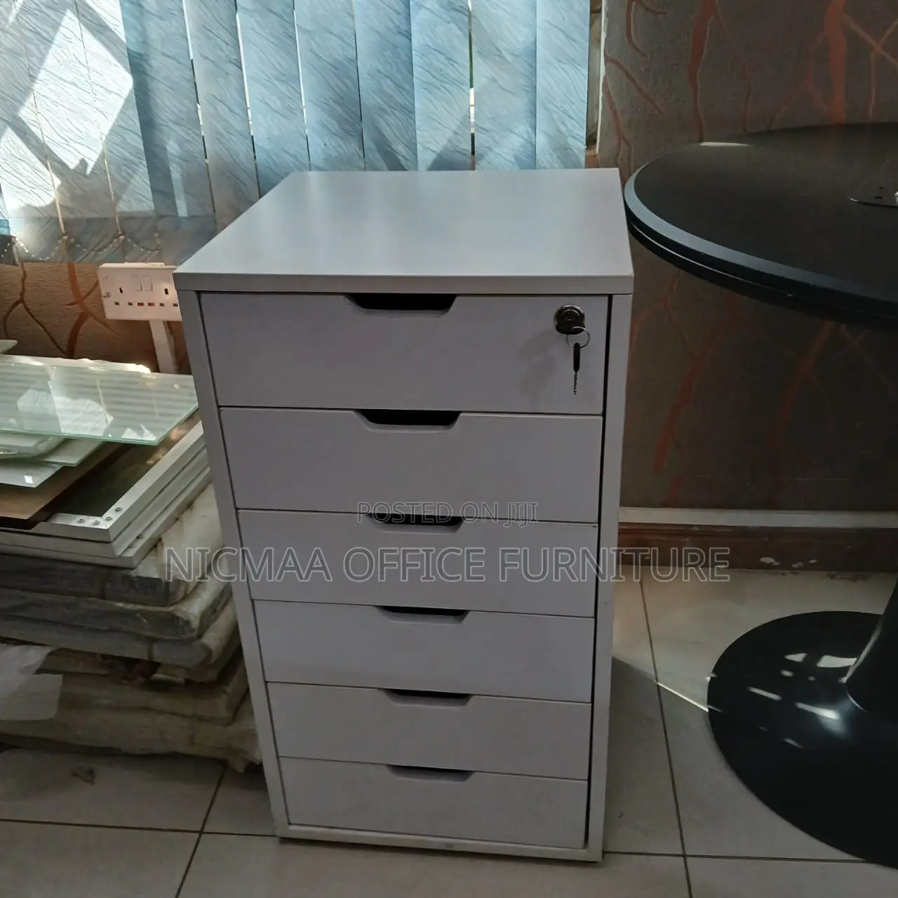 Top Drawer Lockable Secure 6-Drawer Wooden Cabinet