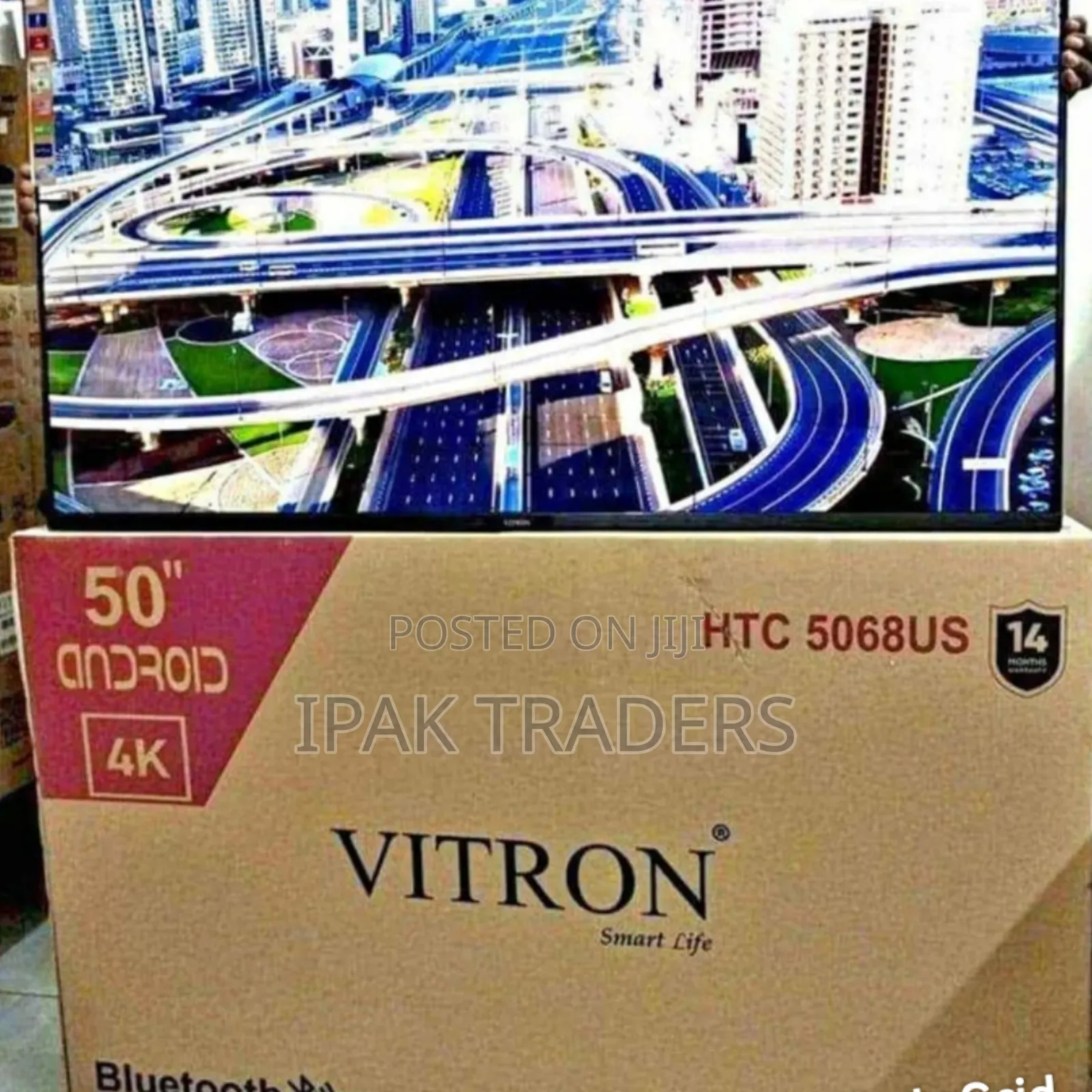 Vitron 50" Inch Uhd Frameless Android Tv 1.5gb Ram,Bluetooth