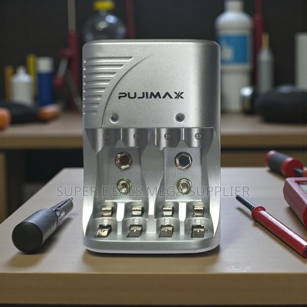 Pujimax Rechargeable Battery Charger Supports Aa Aaa and 9v Power