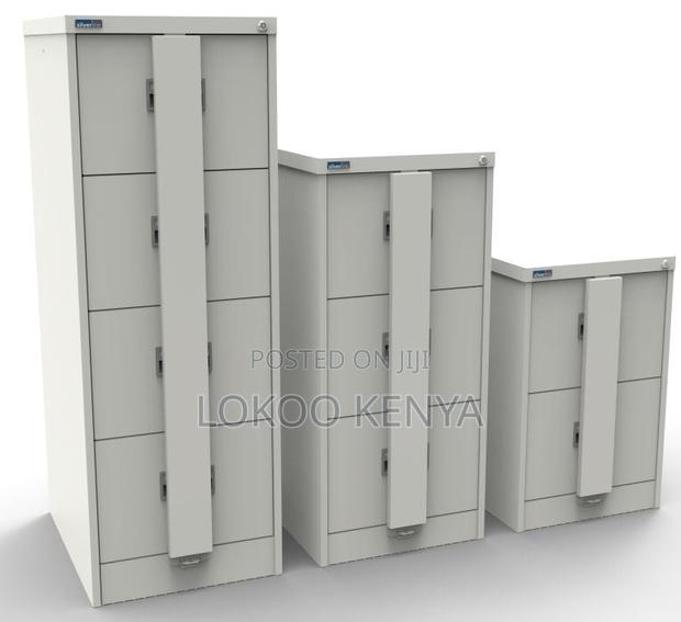 Office Cabinet; 4 Drawer Metal Storage Cabinet With a Security Bar - thumbnail 4