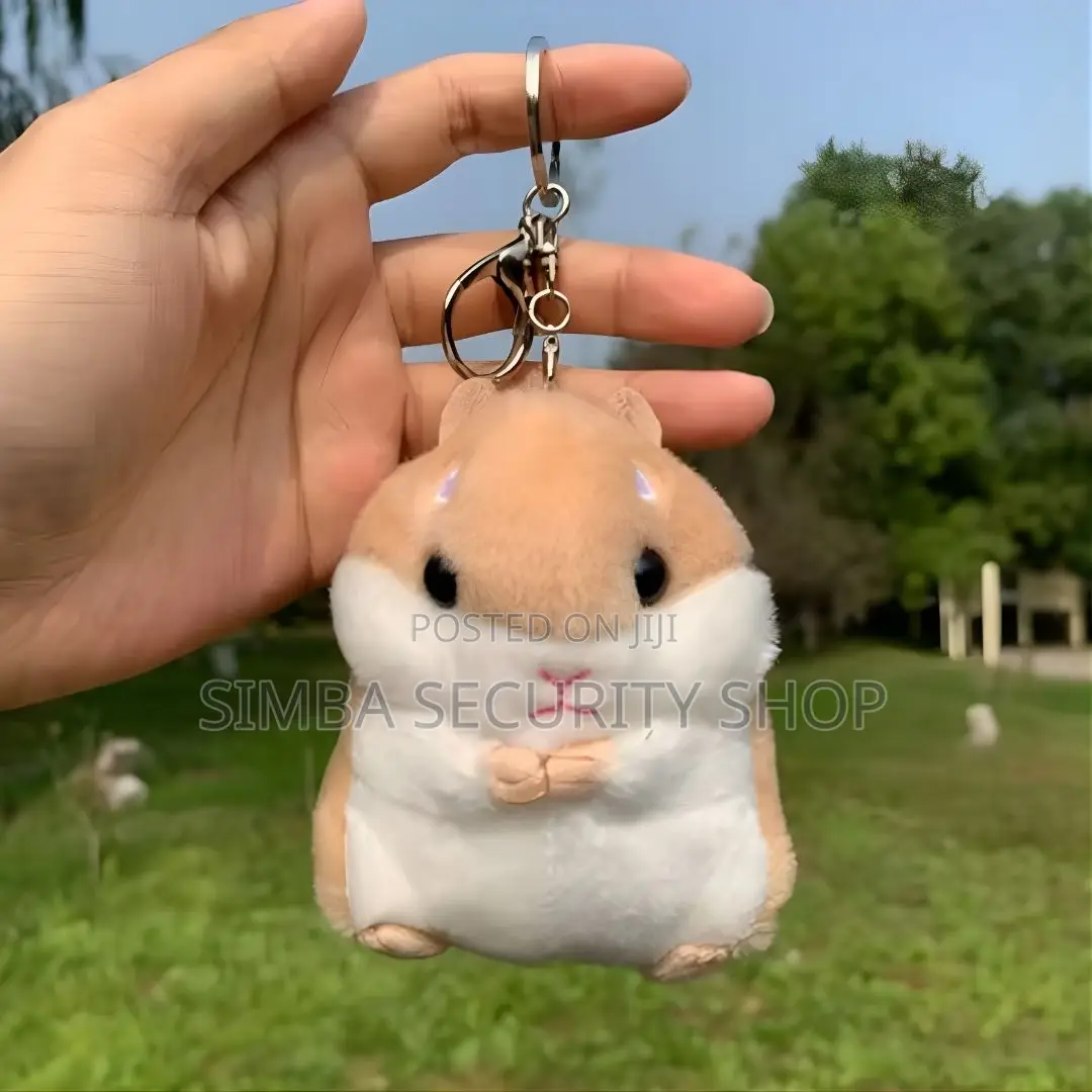 Plush Hamster Keychain Car Pendant Cute Brown Gift Toy Girlfriend Girl