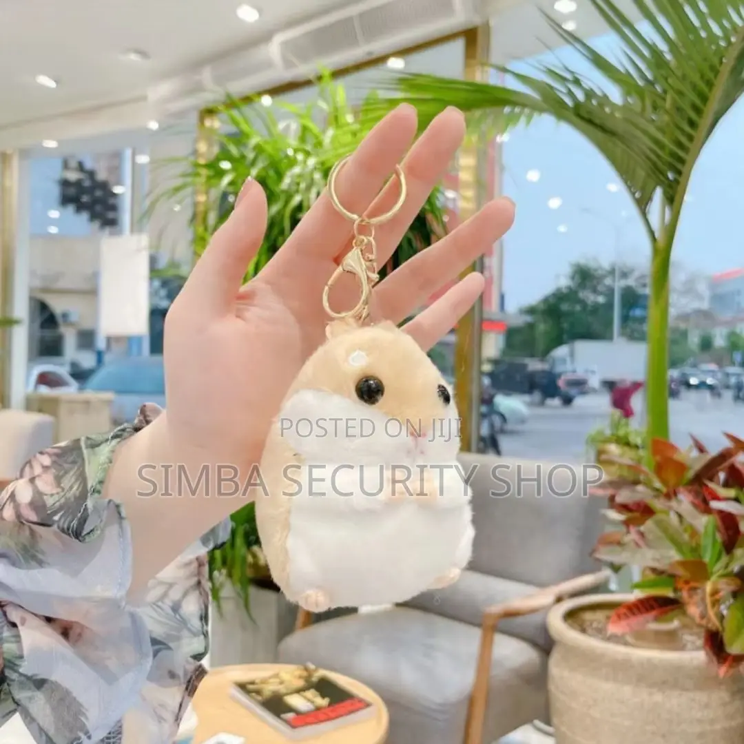 Plush Hamster Keychain Car Pendant Cute Brown Gift Toy Girlfriend Girl