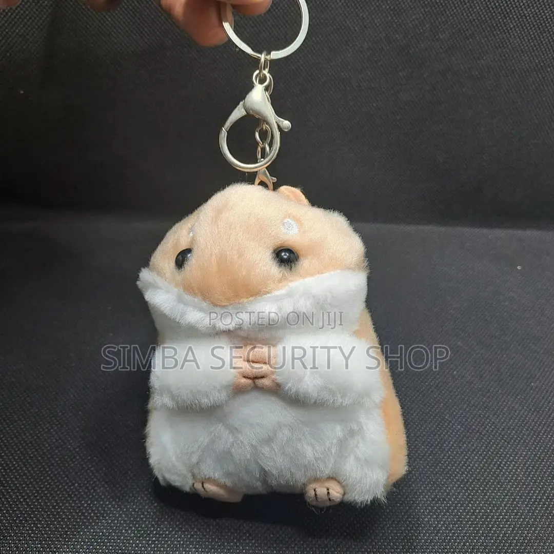 Plush Hamster Keychain Car Pendant Cute Brown Gift Toy Girlfriend Girl