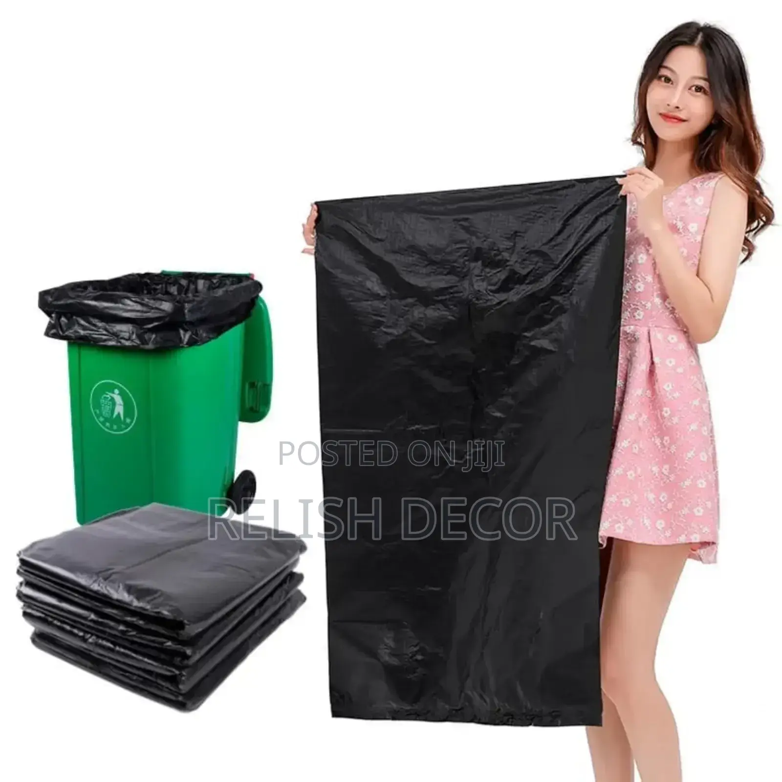 50 Pieces Black Garbage Bags