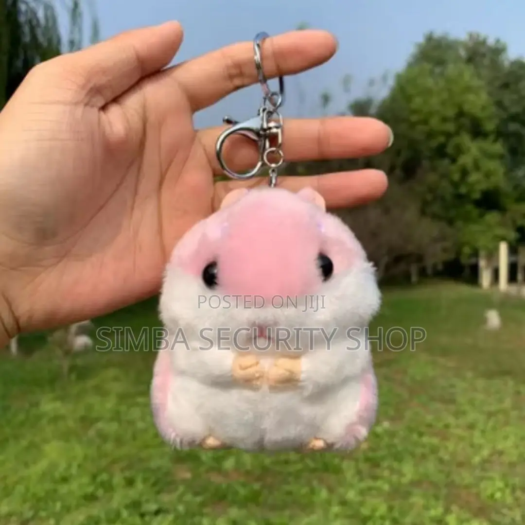 Key Chain Holder Bag Pendant Plush Hamster Pink Gift Ladies Valentines