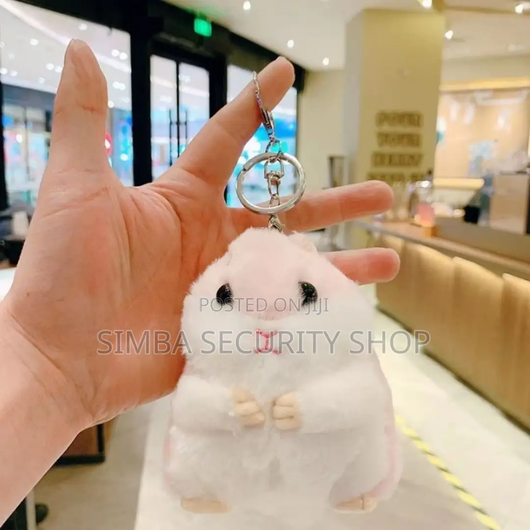 Key Chain Holder Bag Pendant Plush Hamster Pink Gift Ladies Valentines