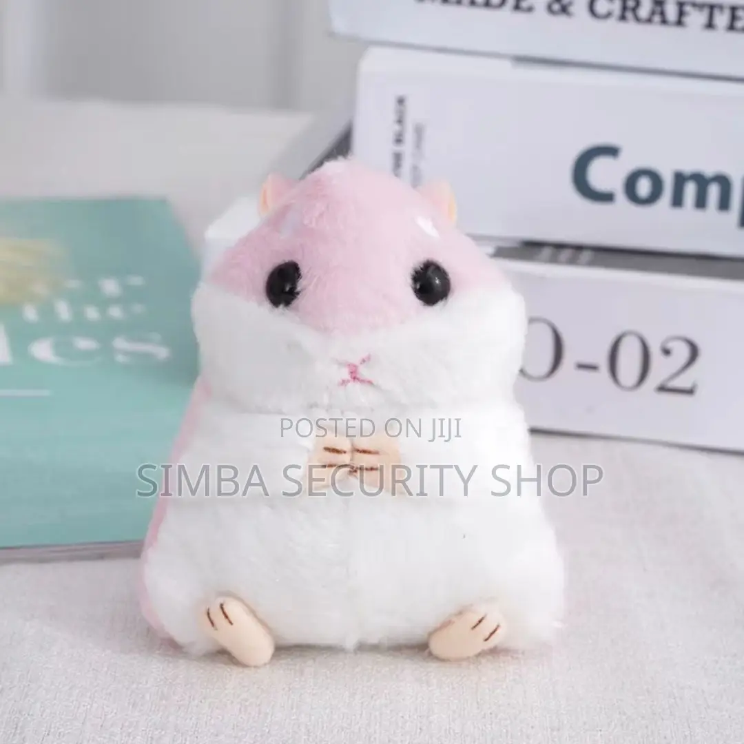 Key Chain Holder Bag Pendant Plush Hamster Pink Gift Ladies Valentines