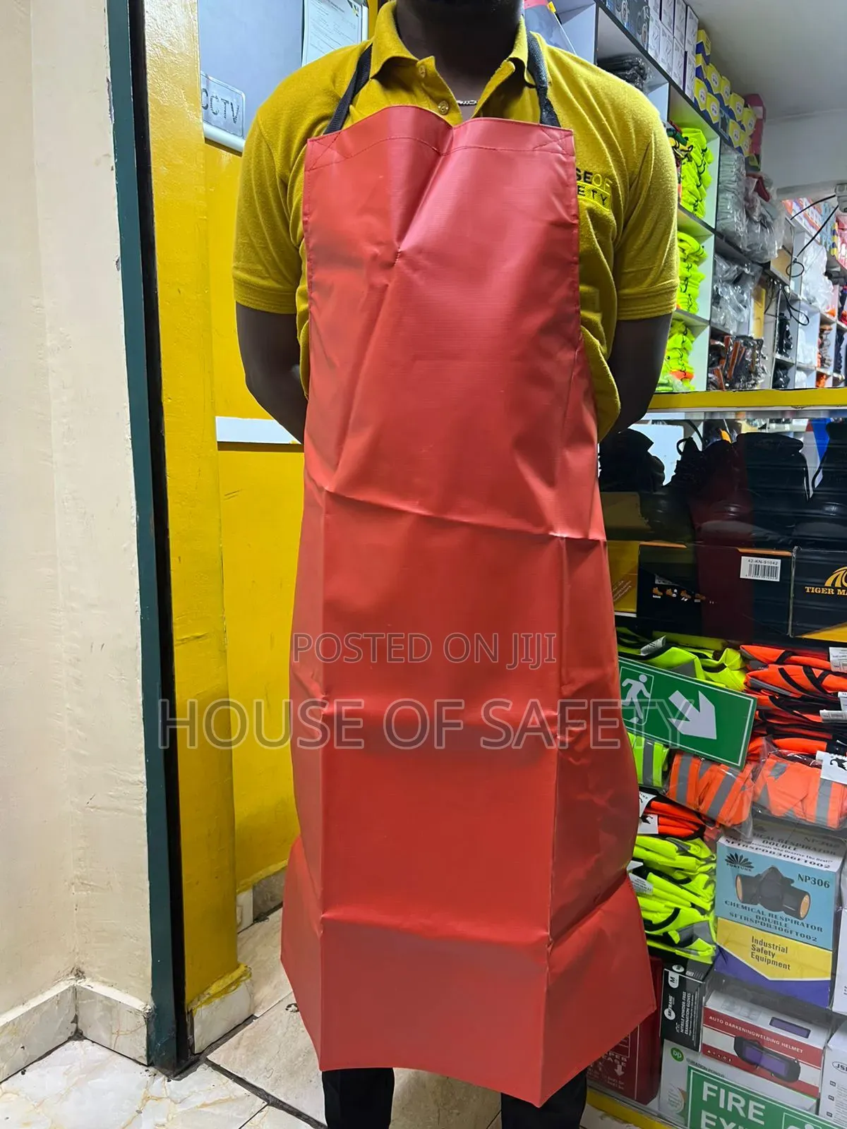 Full Length Orange PVC Aprons