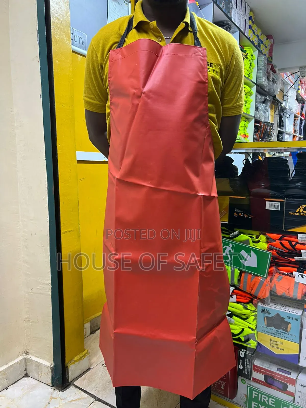Full Length Orange PVC Aprons