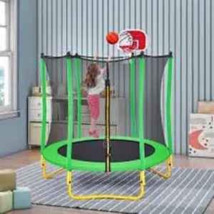 4ft Round Kids Trampoline – With Net, Padding Strong Frame