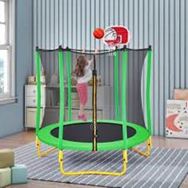 4ft Round Kids Trampoline – With Net, Padding Strong Frame