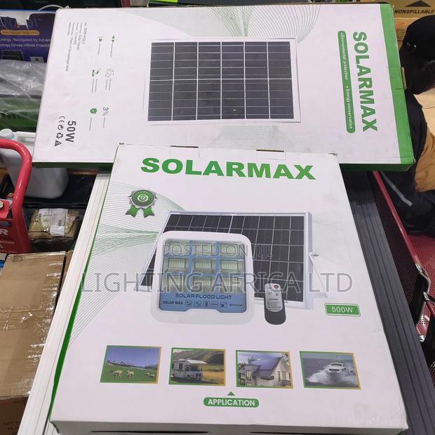 500 Watts Solarmax Powerful Solar Powered Floodlight 12 Hours
