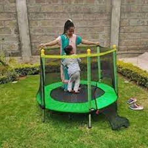 4ft Kids Exercise Trampoline – Durable Frame Safety Enclosure - main view