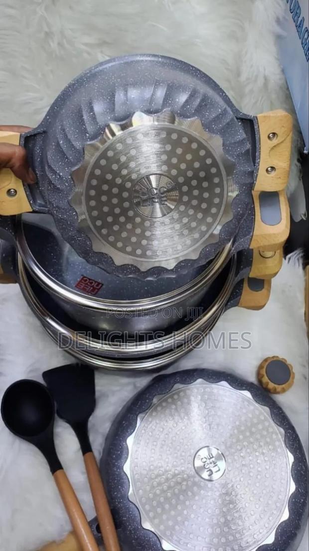 Ucclife Heavy Duty Cookware 11pcs With Bamboo Handle Set-Alp - main view