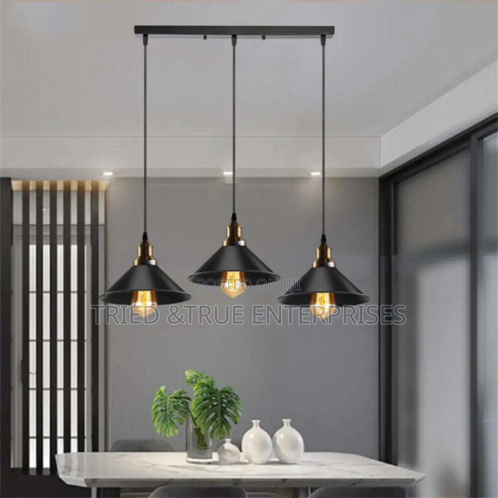 Vintage 3 Piece Retro Pendant Light Kb6r