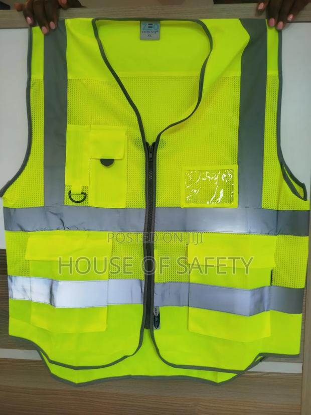 Meshed Vest Jackets In Luminous Green