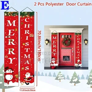 2pc Set Christmas Door Banner