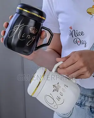 *Fancy Couple Cups Branded Mr Mrs King Queen 380ml to 440ml*
