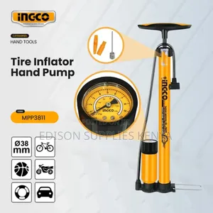 Bike Pump With Gauge 140psi Ingco Hand Ball Bicycle Pumps Heavy Duty
