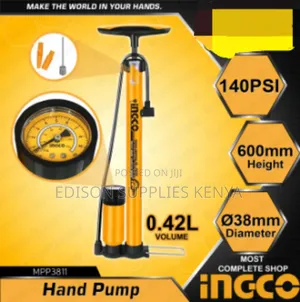 Bike Pump With Gauge 140psi Ingco Hand Ball Bicycle Pumps Heavy Duty