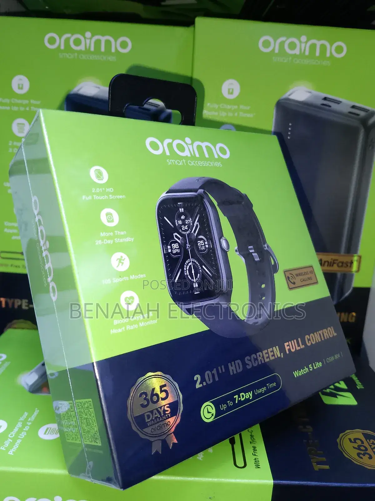 Oraimo Smart Watch Lite 5 Osw-804 Full Hd Screen Up to 28 Standby Time