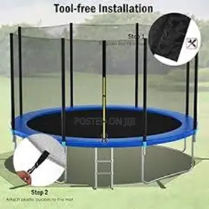 Big 6ft Kids Trampoline – With Safety Enclosure and Padding