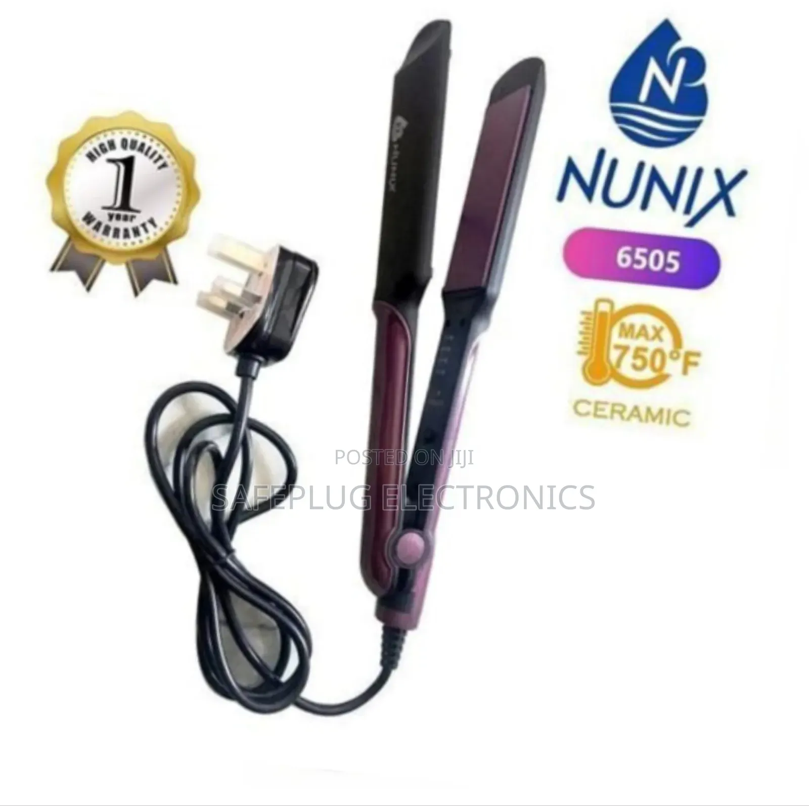 Flat Iron -Nunix Professional Flat Iron - 220v Ready | Instant Heat