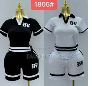 Collar Crop + Biker Shorts